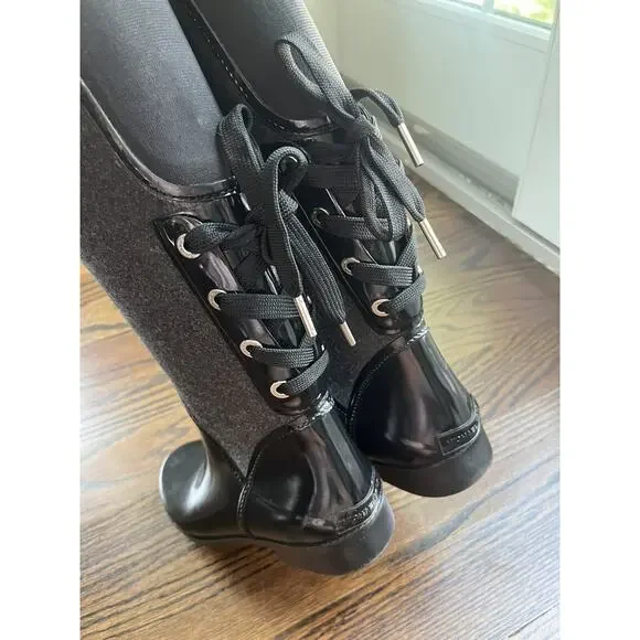 Michael Kors women rubber knee high boots size 8 - Picture 10 of 12